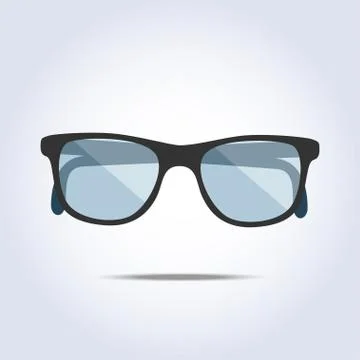 Glasses icon on gray background Stock Illustration