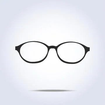 Glasses icon on gray background Stock Illustration