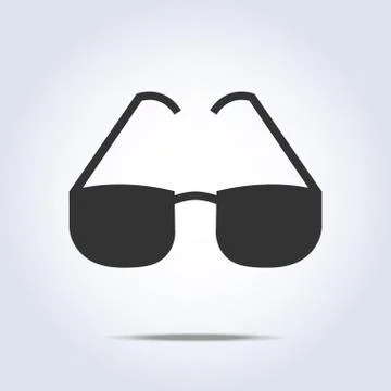 Glasses icon on gray background Stock Illustration