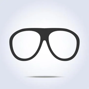 Glasses icon on gray background Stock Illustration