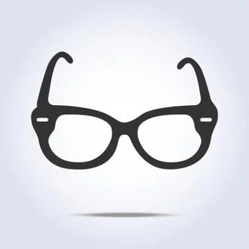 Glasses icon on gray background Stock Illustration