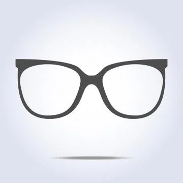 Glasses icon on gray background Stock Illustration