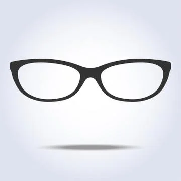 Glasses icon on gray background Stock Illustration