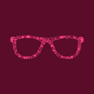 Glasses icon Illustrazione stock