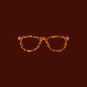 Glasses icon Illustrazione stock