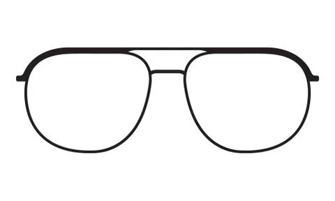 Glasses icon isolated on white background. Vector illustration. Illustrazione stock