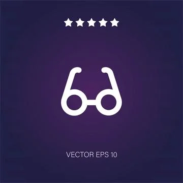 Glasses  icon . Modern simple flat icon, Illustrazione stock