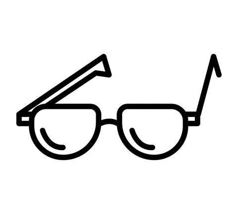 Glasses icon. Piictogram for web. Line stroke. Isolated on white background.  Stock Illustration