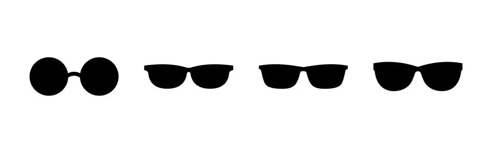 Glasses icon set. Glasses vector icon Stock Illustration