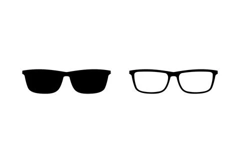 Glasses icon set. Glasses vector icon Illustrazione stock