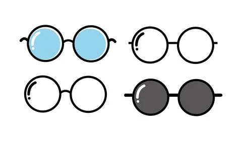 Glasses icon set. Glasses vector icon Stock Illustration