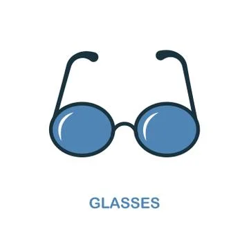 Glasses icon. Simple element illustration. Glasses pixel perfect icon design Stock Illustration