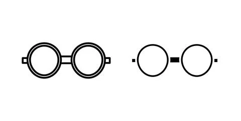 Glasses icon vector art Illustrations Stock Illustration