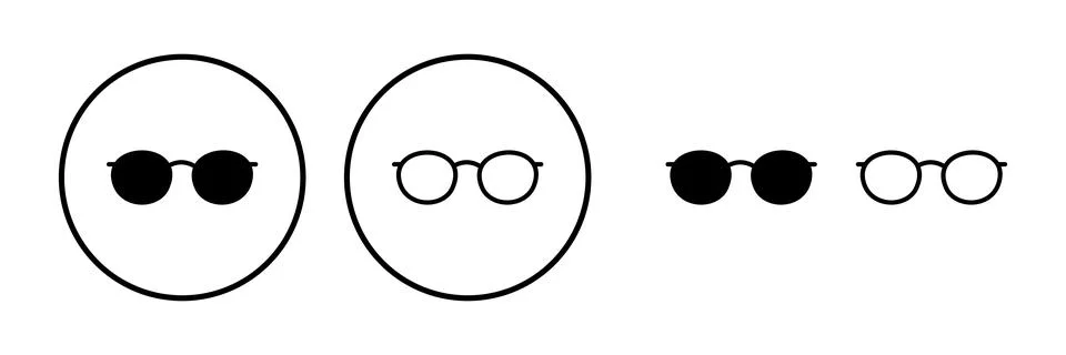 Glasses icon vector. eye glasses icon. sunglasses Stock Illustration