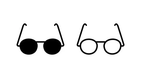 Glasses icon vector. eye glasses icon. sunglasses Stock Illustration