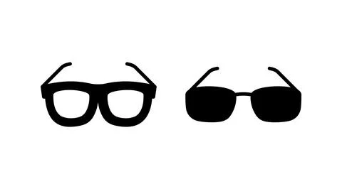 Glasses icon vector. eye glasses icon. sunglasses Stock Illustration
