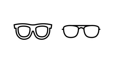 Glasses icon vector. eye glasses icon. sunglasses Stock Illustration