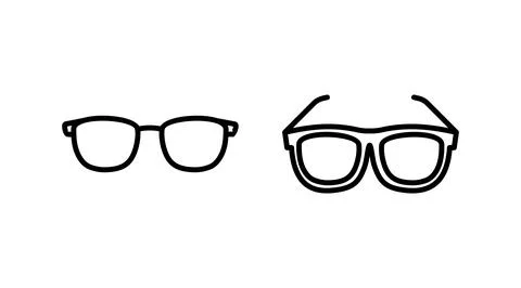 Glasses icon vector. eye glasses icon. sunglasses Stock Illustration