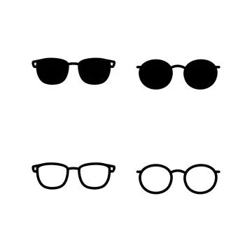 Glasses icon vector. eye glasses icon. sunglasses Stock Illustration