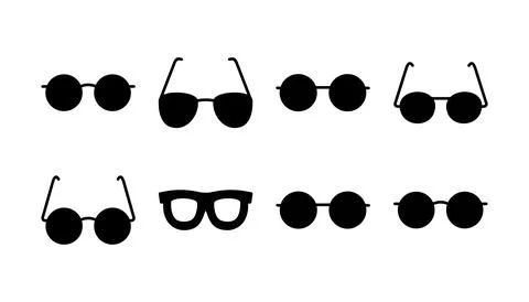 Glasses icon vector. eye glasses icon. sunglasses Stock Illustration
