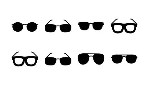 Glasses icon vector. eye glasses icon. sunglasses Stock Illustration