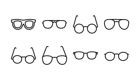 Glasses icon vector. eye glasses icon. sunglasses Stock Illustration