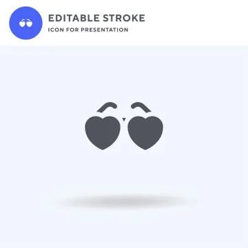 Glasses icon vector, filled flat sign, solid pictogram isolated on white, log Illustrazione stock