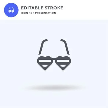 Glasses icon vector, filled flat sign, solid pictogram isolated on white, logo Illustrazione stock