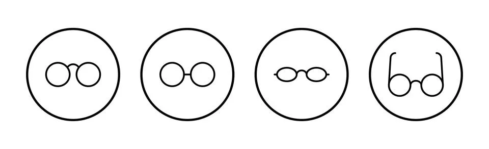 Glasses icon vector. Glasses sign and symbol Stock Illustration