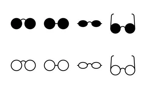 Glasses icon vector. Glasses sign and symbol Stock Illustration
