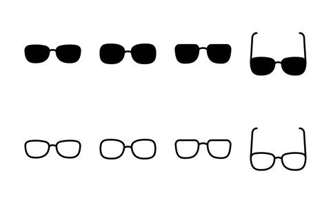 Glasses icon vector. Glasses sign and symbol Stock Illustration