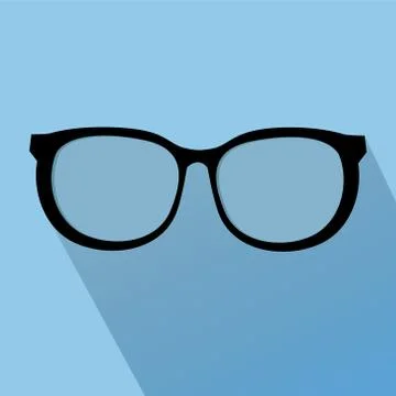 Glasses Icon. Vector illustration. Elements for Design. Glasses Icon on Blue イラスト素材