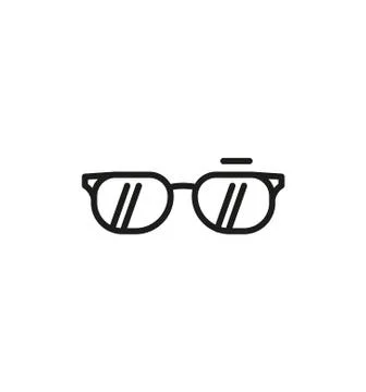 Glasses Icon. Vector illustration. Elements for design. Glasses Icon on white Stock Illustration