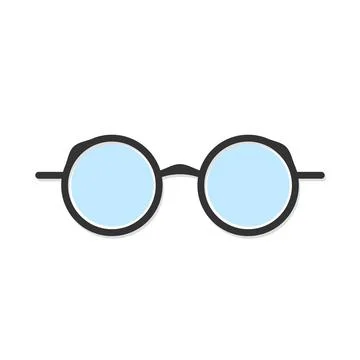 Glasses icon vector illustration isolated on white. Illustrazione stock