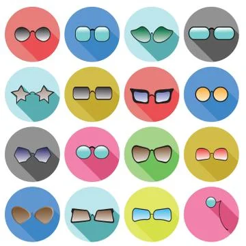 Glasses icons Stock Illustration