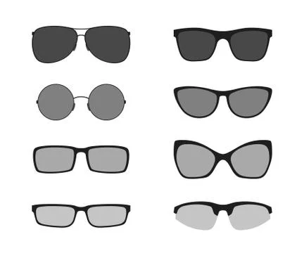 Glasses icons set Stock Illustration