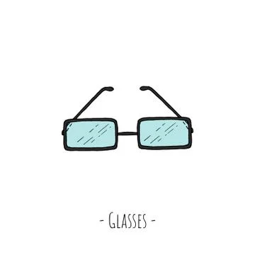 Glasses. Isolated object on a white background. Vector. Stock Illustration
