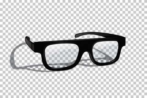 Glasses isolated on transparent background. Vector realistic design element. Stock Illustration