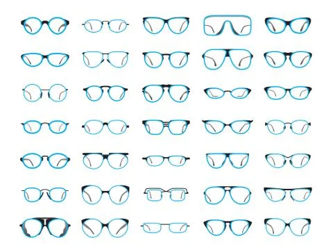Glasses isolated on white background Stock Illustration