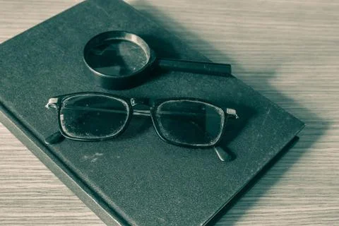 Glasses laying Stock Photos