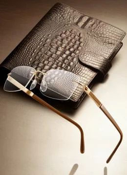 Glasses leathertouch Stock Photos