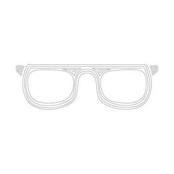 Glasses line art Stock Illustration