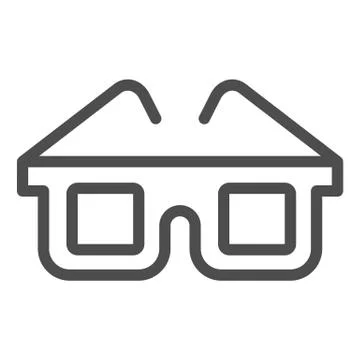 Glasses line icon. Eyeglasses vector illustration isolated on white. Spectacles Stock Illustration