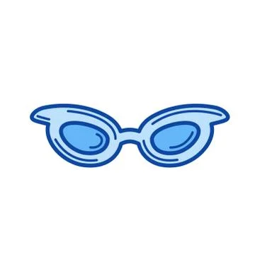 Glasses line icon. Illustrazione stock
