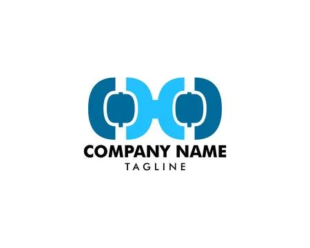Glasses Logo Design Stock Illustration