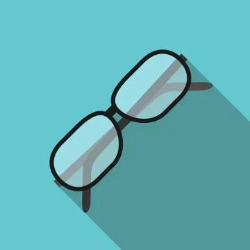 Glasses with long shadow Stock Illustration