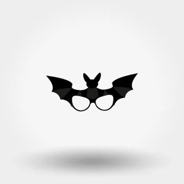 Glasses-mask. Bat. Icon. Vector. Flat. Stock Illustration
