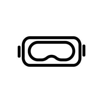 The glasses mask icon vector. Isolated contour symbol illustration Stock Illustration