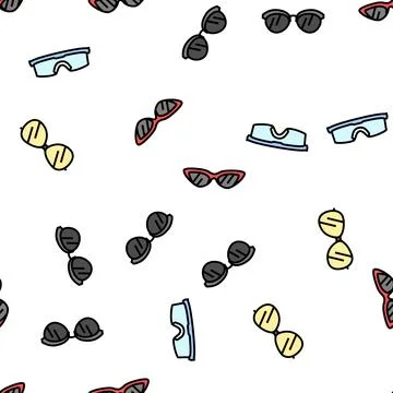 Glasses optical style frame vector seamless pattern Illustrazione stock