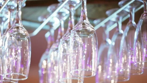 Glasses over the bar Video stock 80274056